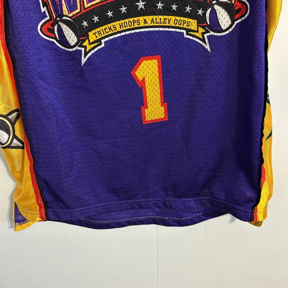 Harlem Wizards Youth Large Basketball Jersey Purple Gold Red Stars Number 1 YL